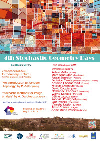 Conférence du GDR GeoSto « 4th Stochastic Geometry Days »